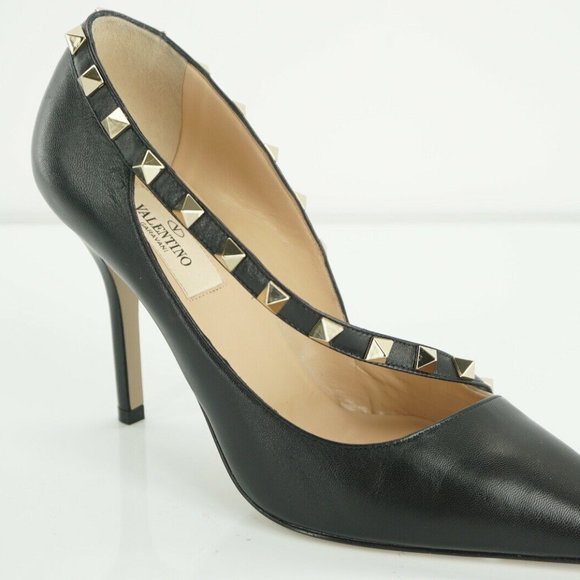 VALENTINO Leather Rockstud D'orsay Strappy Pumps - Picture 11 of 11